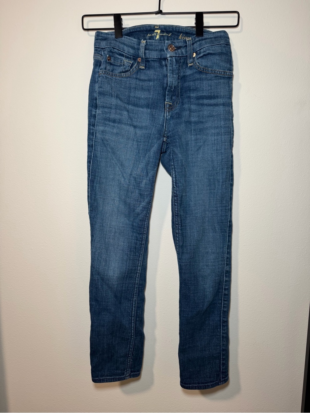 7 For All Mankind Kimmie Crop Blue Jeans